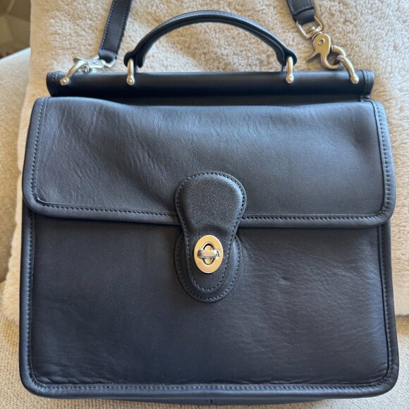 Coach Vintage Willis Medium Satchel/Crossbody Bag (Excellent condition) Black - Picture 1 of 11